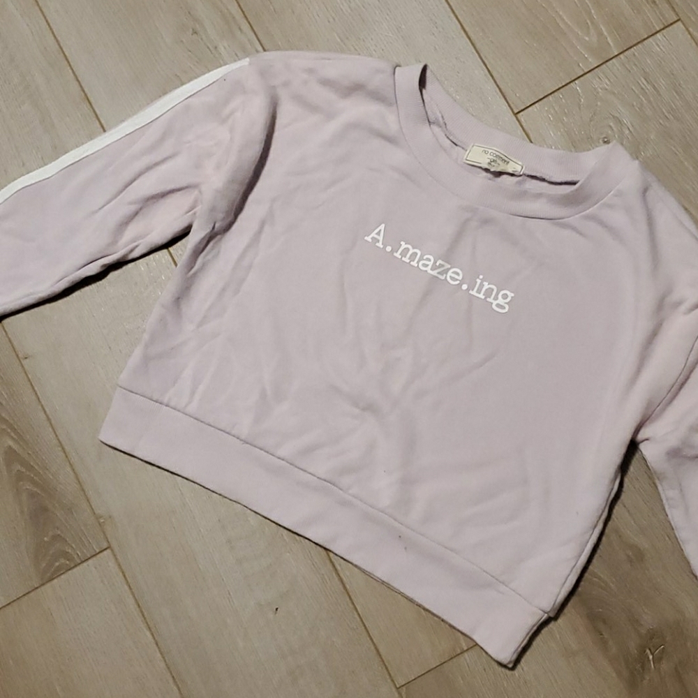 Lavender purple sweat shirt, No Comment Size Mediu